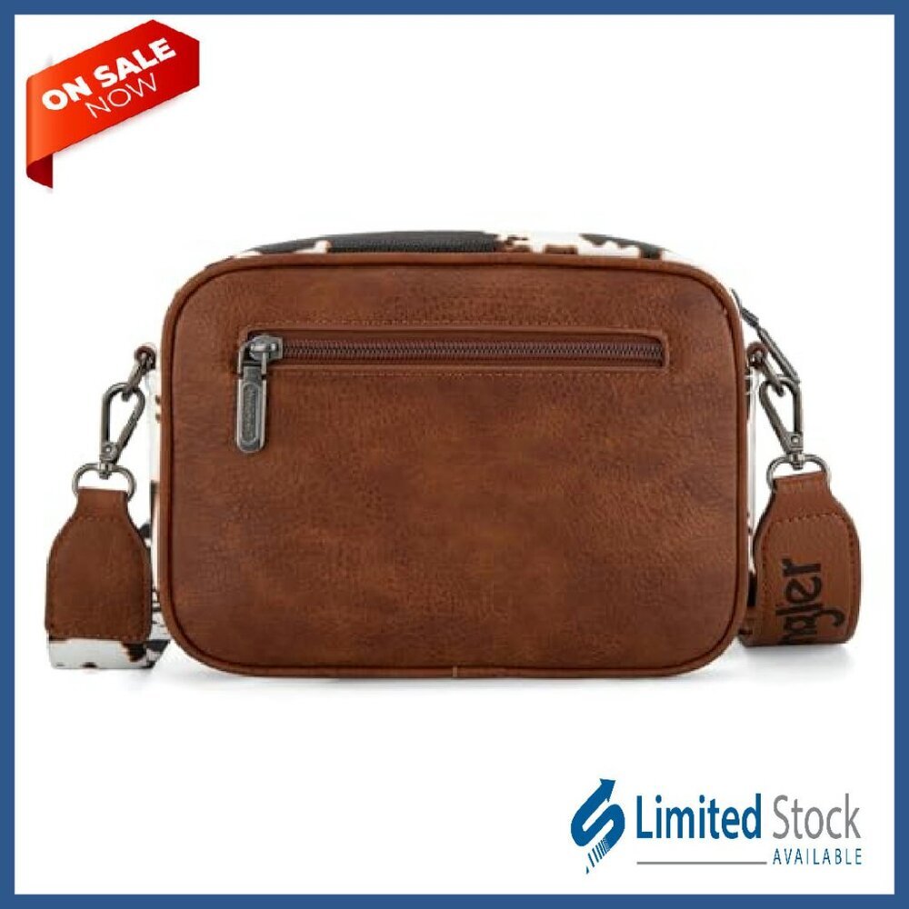 Vegan Leather Crossbody Bag with Multiple Pockets & Adjustable Strap - Picture 5 of 8